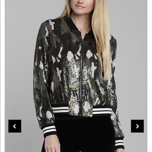 Camoflauge Sequin Bomber Jacket - Dolce Cabo